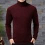 Áo len cổ cao mùa đông nam dày màu len đáy áo sơ mi cỡ lớn phiên bản thường của Hàn Quốc áo len cashmere quần áo giữ nhiệt nam