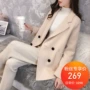 [Khuyến nghị] 2018 mùa đông mới của phụ nữ nhỏ nhỏ cao cấp hai mặt cashmere áo khoác len Hàn Quốc áo khoác vest nữ