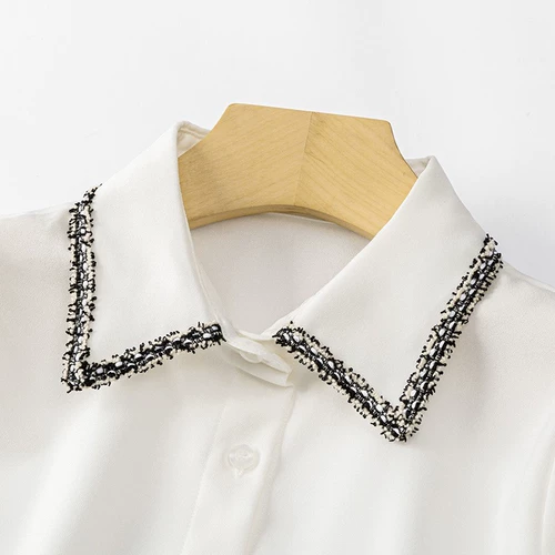 Белая демисезонная рубашка, демисезонный сексуальный лонгслив, 2024 года