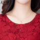 Kesman 2024 Spring and Autumn New Style Mommy Dress Fashionable Red Lace Dress Noble Middle-aged Lady 23828