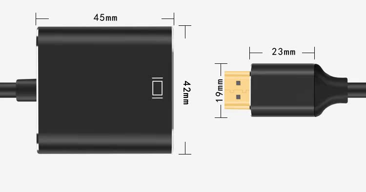 tivi casper 32 inch Bộ chuyển đổi cáp HDMI sang VGA với đầu nối video HD âm thanh - TV tivi casper