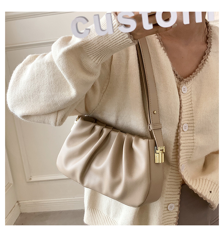 New Trendy Solid Color Underarm Fold Bag Wholesale Nihaojewelry display picture 6