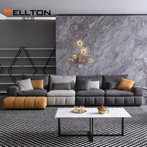 Modern simple light luxury ins net red Nordic fabric sofa combination three-person four-person technology cloth latex sofa