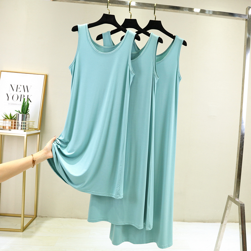 2025 Modal Camisole Dress for Women, Spring and Summer Mid-Length Loose Plus-Size Slip Dress 2025 Modal Camisole Dress for Women, Spring and Summer Mid-Length Loose Plus-Size Slip Dress