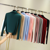 In autumn 2020 new Model Tall - collar dress pile up a large number of thin shirts with long - sleeved T - shirt