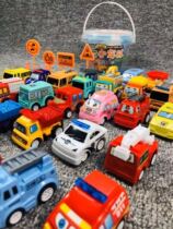 Njiatai Mini Back Force Small Car Engineering Car Mode Toy Baby 6 Only Barrel Suit Scenario Boy Presents