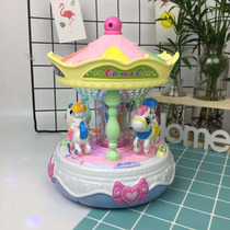 Creation of children Early to teach music Baby baby can lift swivel Trojans Paradise Puzzle with story light Toys