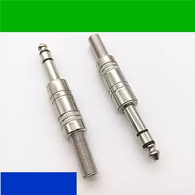 Nickel-plated slip surface 6 5 two-channel welded three-core 6 35 microphone line mixer microphone plug single price