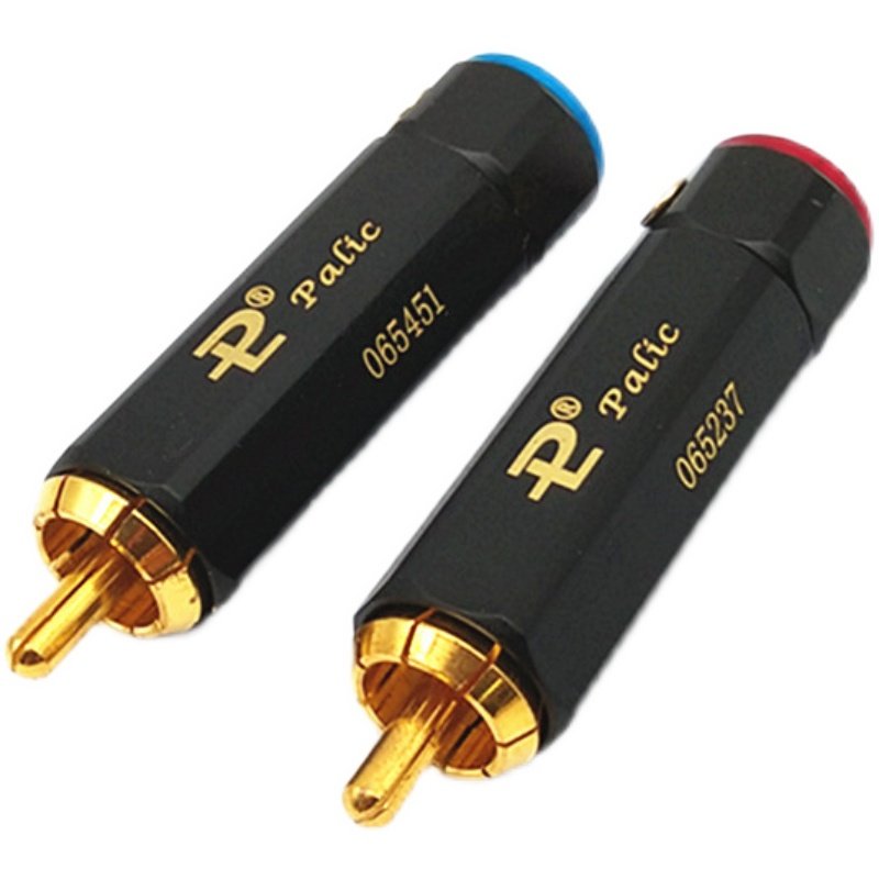 Budweiser PR-109 gold-plated lock type welding-free RCA Lotus plug audio cable connector coaxial signal cable plug