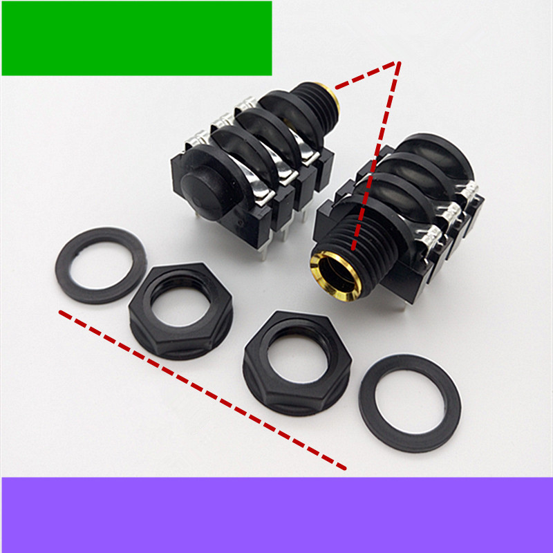 MIC SOCKET 6 5 DUAL TRACK MOTHER SEAT 6 5 MOTHER SEAT STEREO MICROPHONE SOCKET GILDED COPPER OUTLET