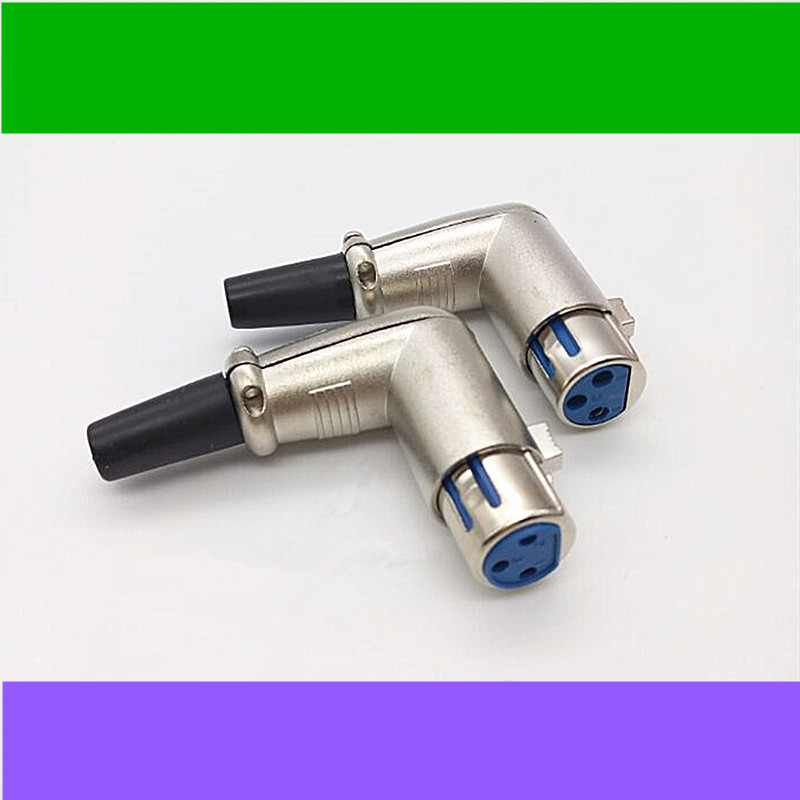 Bend Cannon head high quality KTV Three-core Cannon head Carnon head easy to weld at right angle microphone plug