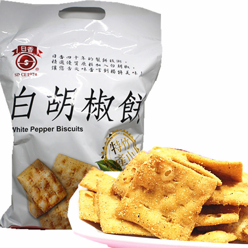 2 packs of Taiwan imported bamboo Mountain Day fragrant white pepper cake 300g * containing independent 12 small packaged snacks