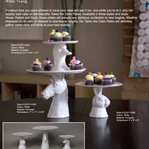 Canadian Imm Living Ceramic Cake Rack Cake Pan Water Fruit Tray Afternoon Tea Refreshment Pan Animal