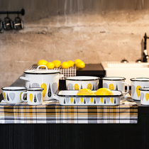 Finland muurla classic leaf series enamel enamel stew pot milk pan baking tray pan mat tray household kitchenware