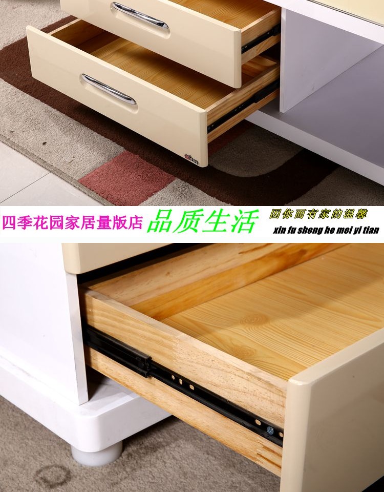 Ice kính cường lực bàn cà phê tủ TV đồ nội thất phòng khách hiện đại nhỏ gọn màu xanh lá cây sơn căn hộ nhỏ một mét siêu trắng - Bàn trà bàn trà mặt đá
