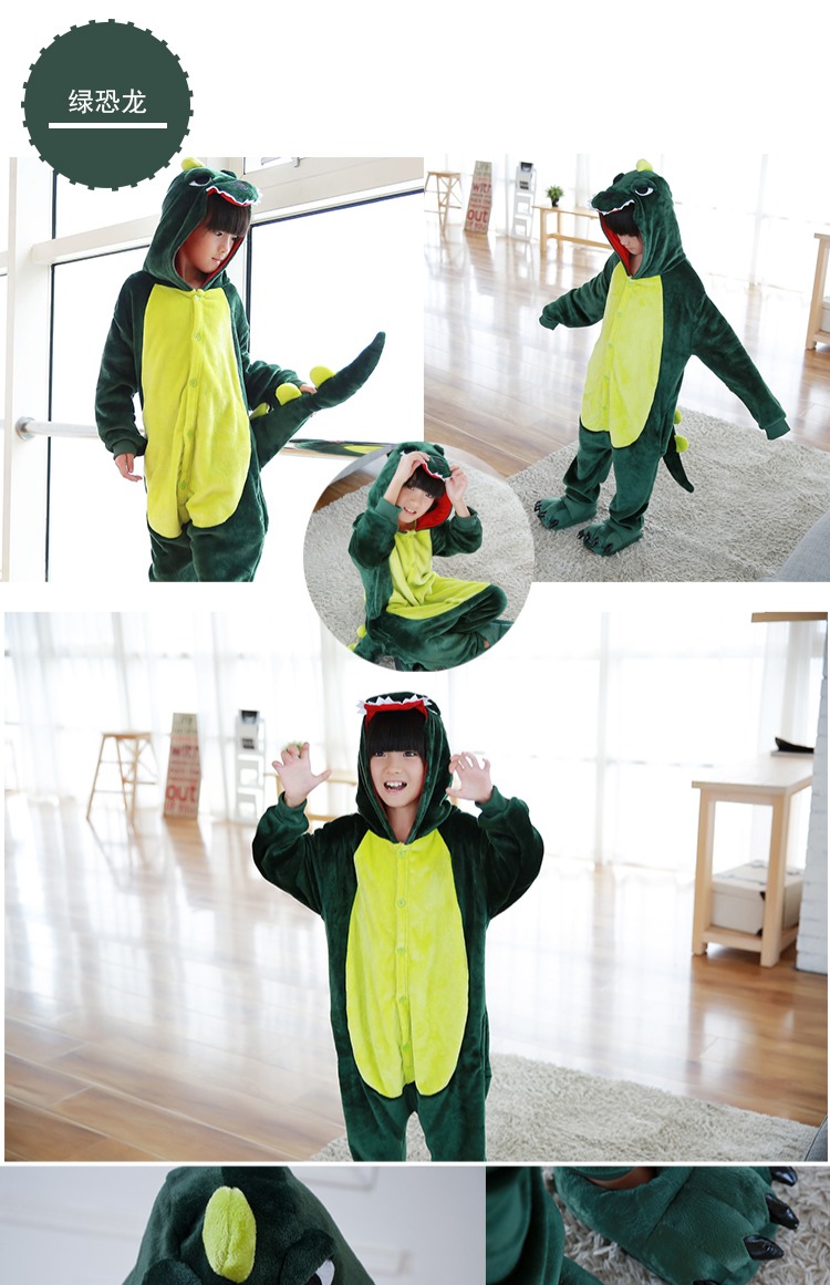 Mùa thu và mùa đông phim hoạt hình động vật khủng long trẻ em Pikachu đồ ngủ một mảnh flannel toilet phiên bản bé quần áo dài tay shop quần áo trẻ em đẹp