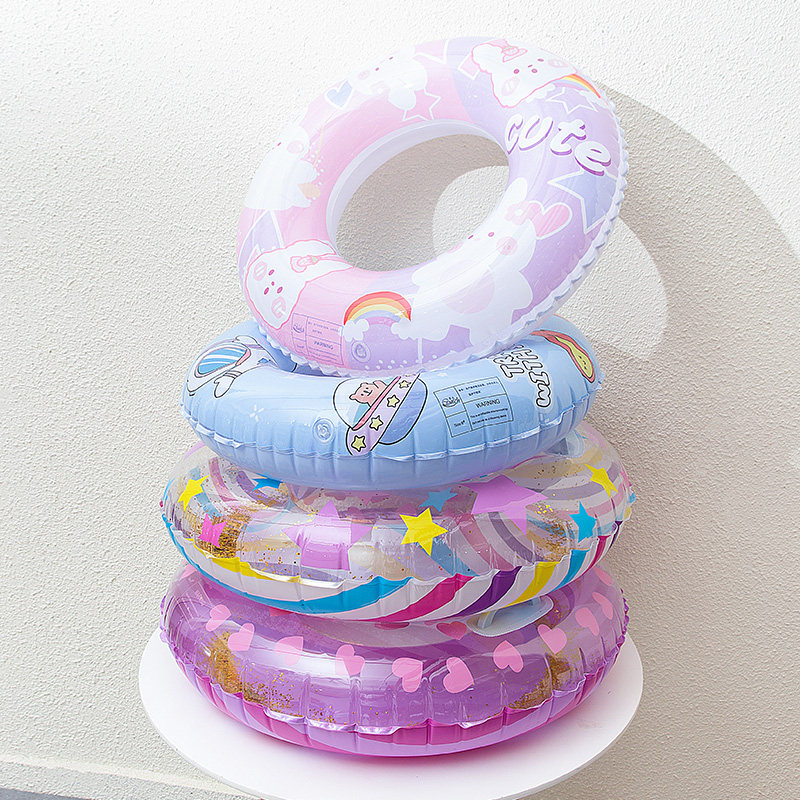 In red cartoon cartoon space swimming circle adult parent and child male thickening large water inflatable swimming circle