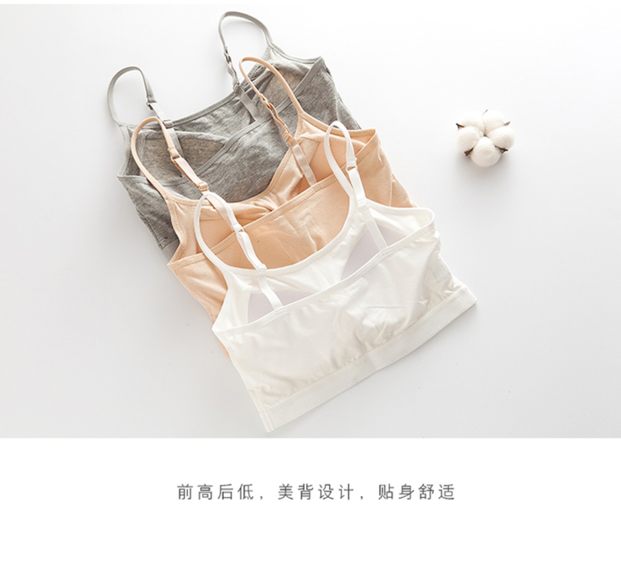 Cotton đai ngực pad yếm nhỏ không có vòng thép áo ngực đáy quấn ngực đồ lót ngắn mùa hè mỏng phần ống hàng đầu nữ - Ống áo bra mặc với vest
