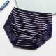 Foreign trade underwear women's original single daily export Japanese navy style striped mid-waist pure cotton underwear cotton stall women's briefs