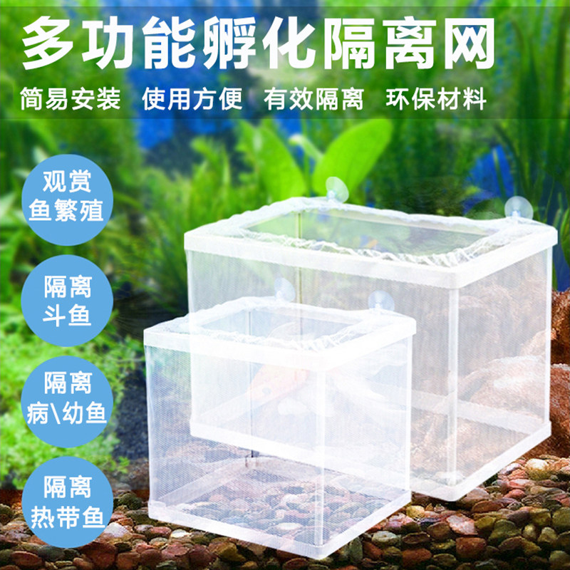 Fish tank aquarium incubator small fish isolation box net tropical fish breeding box production box incubation fish tank breeding box fish net
