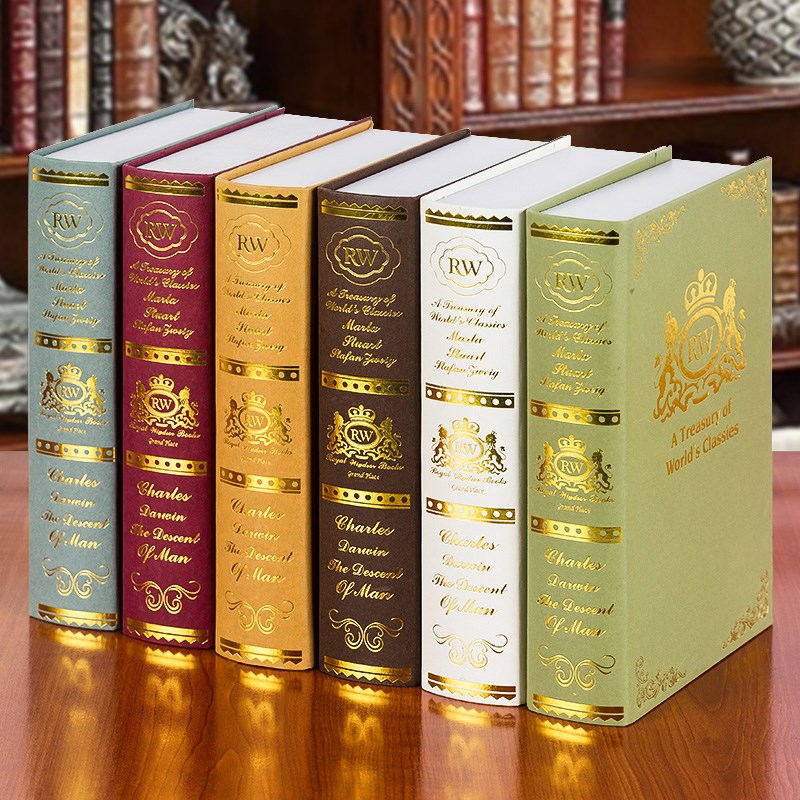 European retro fake book simulation book decoration props leather book box clothing shop display decoration model book - Taobao
