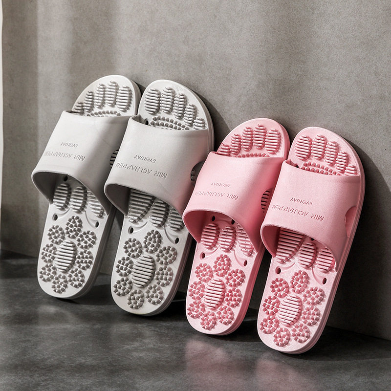 2020 New Home Bathroom Anti-Slide Massage Slippers in Supermarket Supermarket Hotel male and female couple sandals