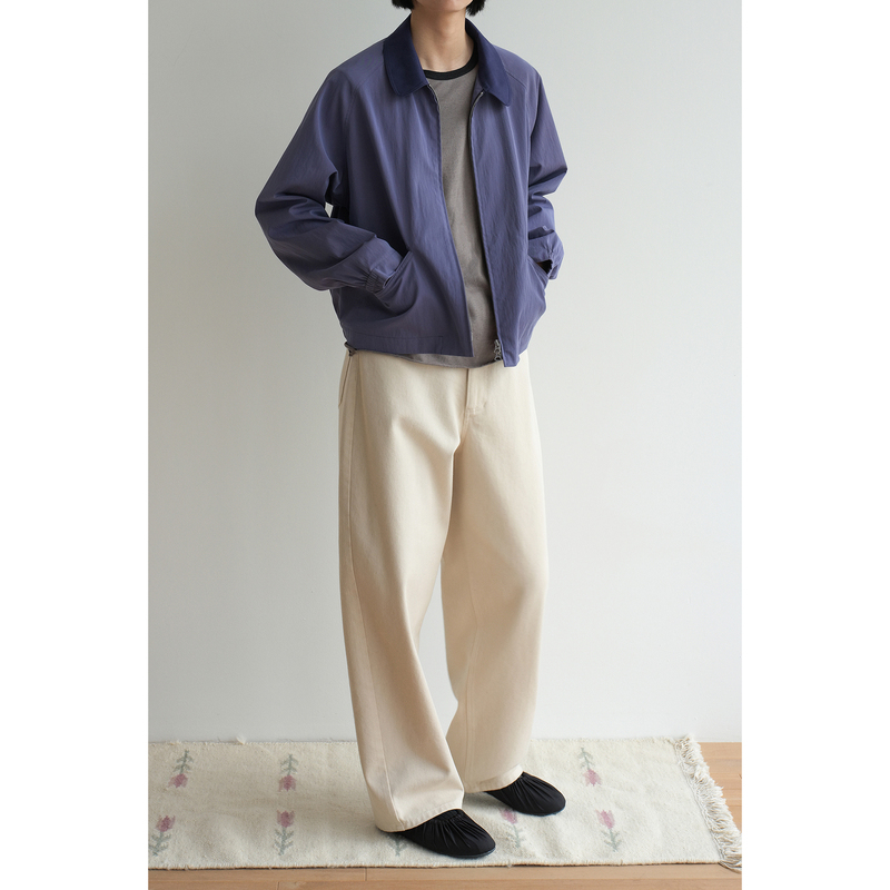 Sunset Purple Contrast Lapel Raglan Sleeve Jacket Wooden Ship