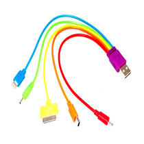 Three-in-one data line one drag 45 multifunction 3 phone multi-head multipurpose color charging line Nokia thin head