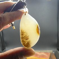 Heshunyuan Yunnan Longling natural A-grade yellow dragon jade water plant flower pendant exquisite artistic conception good luck large pendant