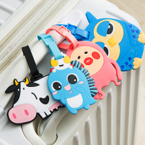 Travel creative Korea silicone boarding pass suitcase Cartoon luggage tag tag tag tag tag tag tag Travel supplies