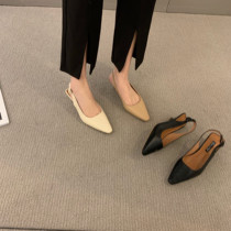 ITSK shoes children Baotou sandal sandal style pointed thin heel and rear empty rear stumbled with single shoes