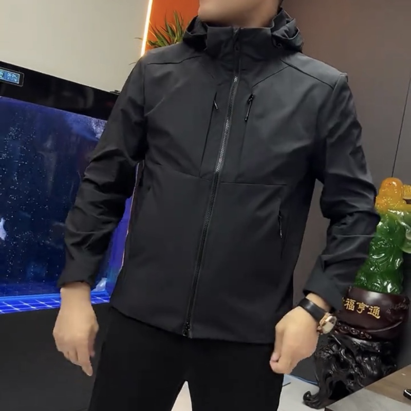 2026 New Men's Hooded Softshell Jacket, Fashionable and Versatile Casual Top, Zip-Up Windbreaker for Men 2026 New Men's Hooded Softshell Jacket, Fashionable and Versatile Casual Top, Zip-Up Windbreaker for Men
