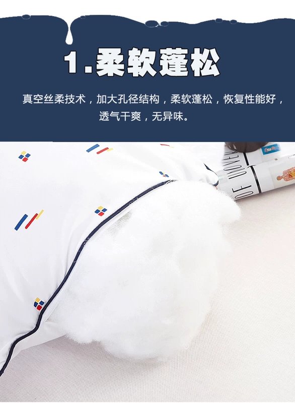 Gối đôi Yihuang có thể giặt và thoải mái in vài chiếc gối dài 1.2 1,5m gối cổ tử cung gối chữ c