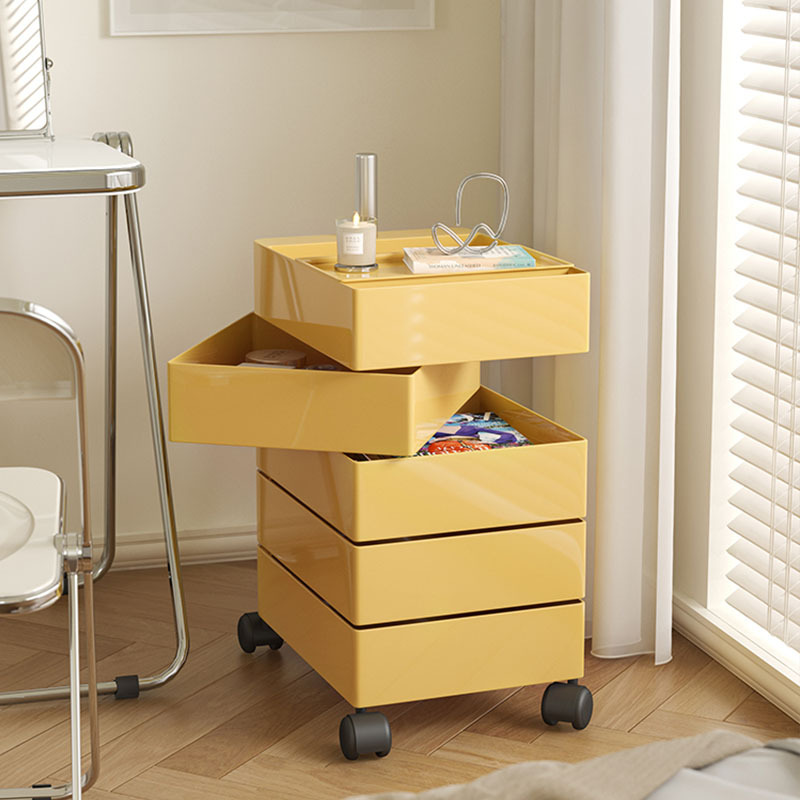 Creative Accessories Nordic Red Bed Cabinet Household Living Room Sofa in Bottom Mobile Snack Locker