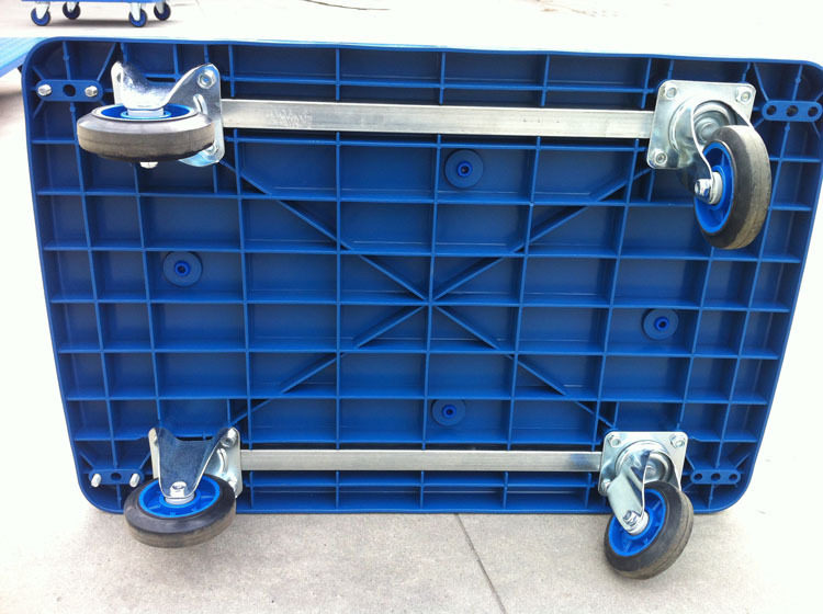 Factory direct sales Folding plastic silent hand truck Reinforced plastic trolley silent cargo truck direct sales
