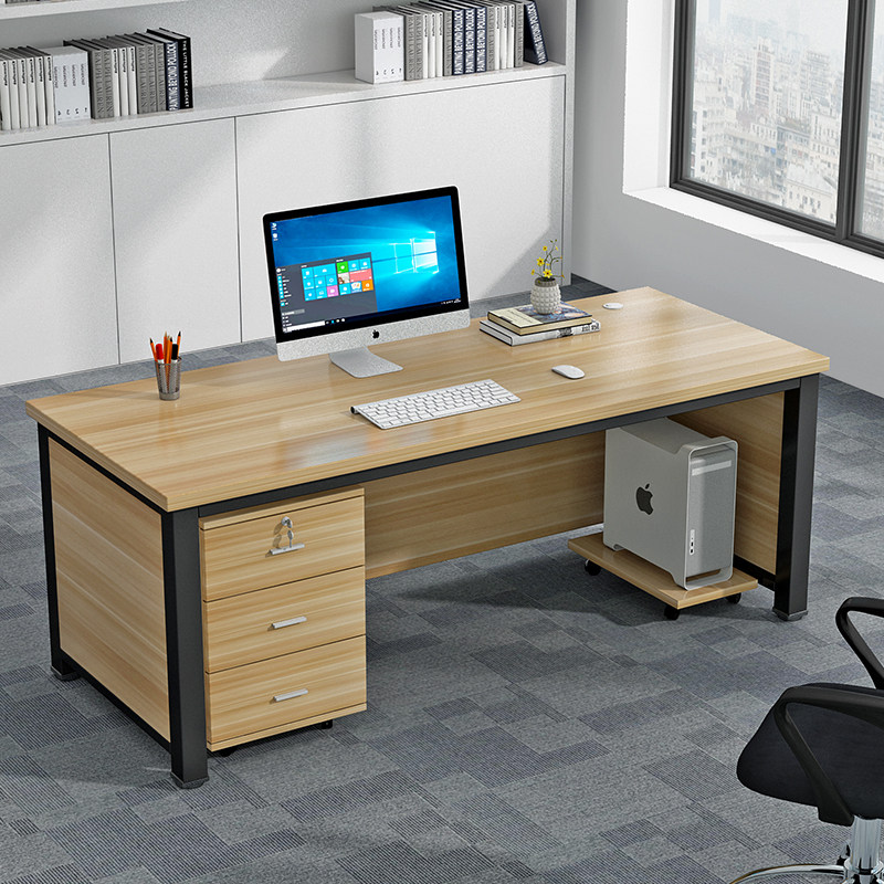 Staff desk and chair combination Single computer Simple office desk Simple modern home bedroom desk