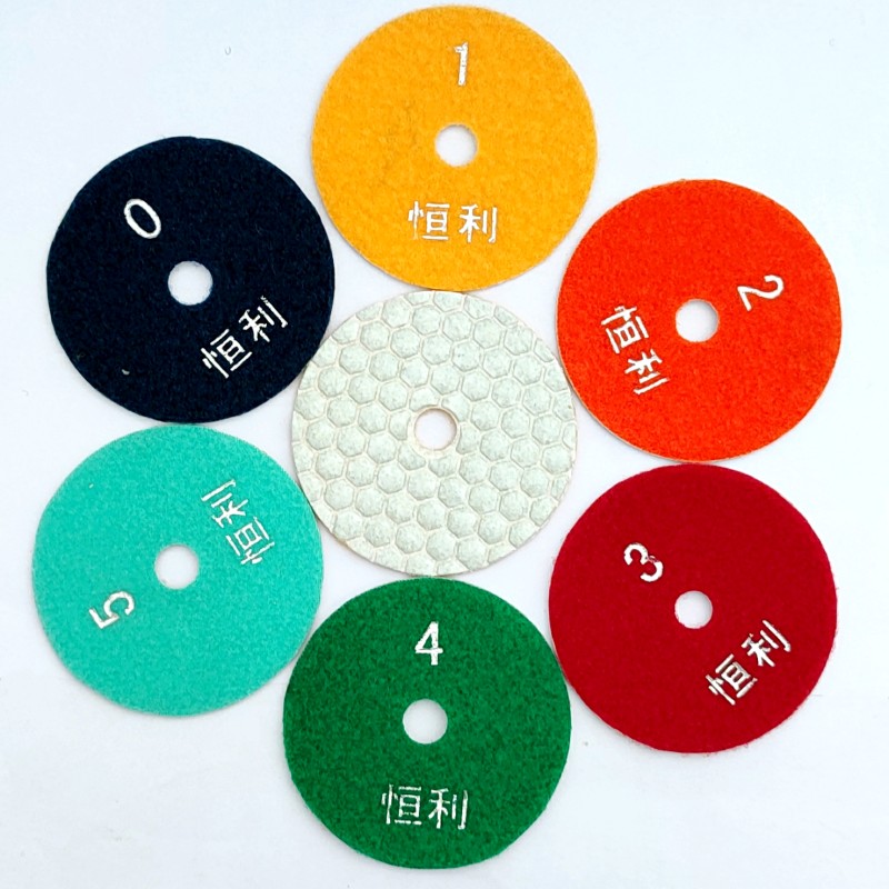 Hengli dry grinding sheet 4-inch 10 cm diamond grinding head dry throwing sheet quartz stone marble granite polished sheet