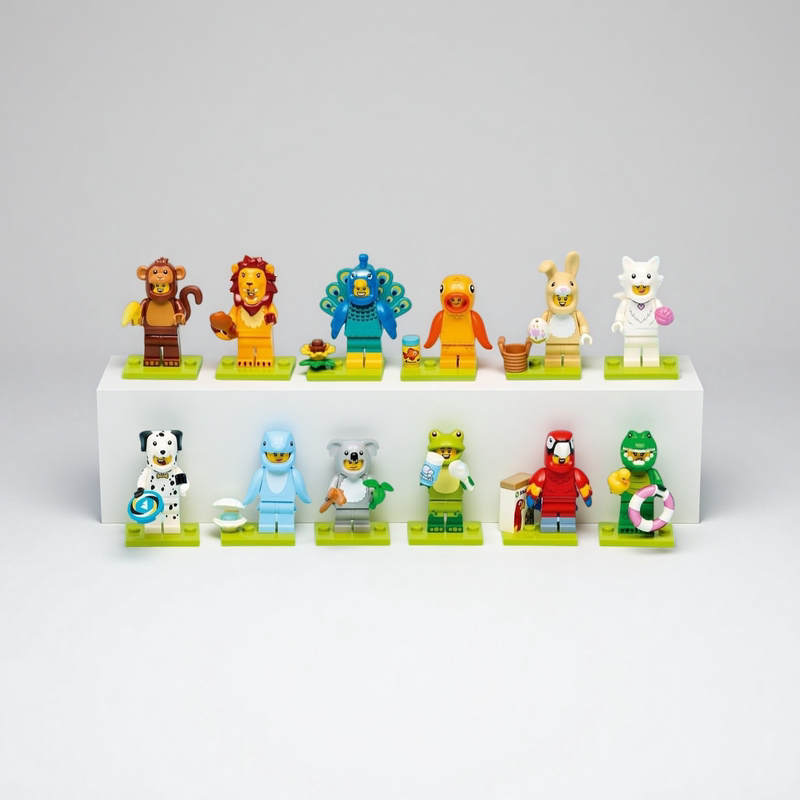 Lego 71051 Animal Figures Season 28 Lion Crocodile Educational Building Set Collectible Gift