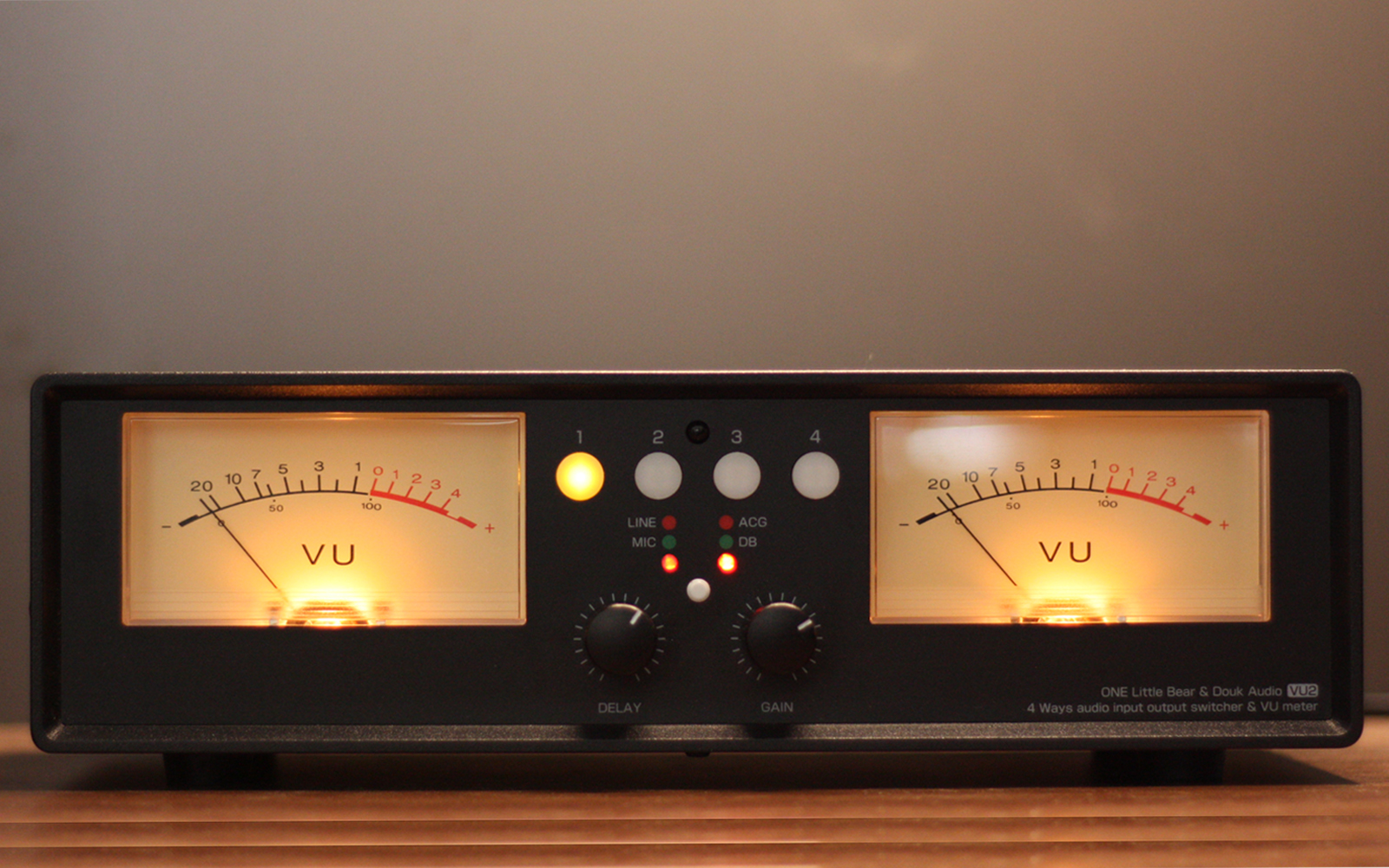 VU2 Music Level Meter DB Meter Analog VU Meter/Quad Audio Switcher/Remote Control Function