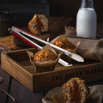 Stainless steel baking food clip Bread clip food cake steamed bun food clip buffet barbecue steak clip