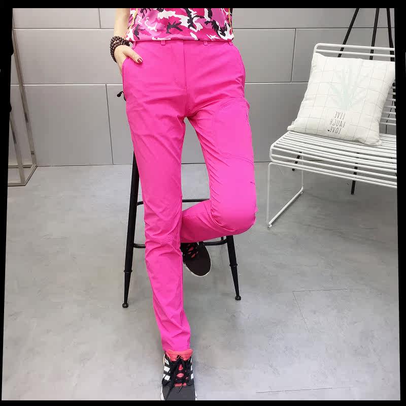 Outdoor summer thin quick-drying pants Women's sports casual pants mountaineering hiking elastic quick-drying stormtrooper pants thin and comfortable