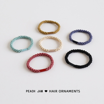 Wild braided basic hair ring Super practical high elastic tie hair Rubber band Simple base ponytail head rope hair ornament