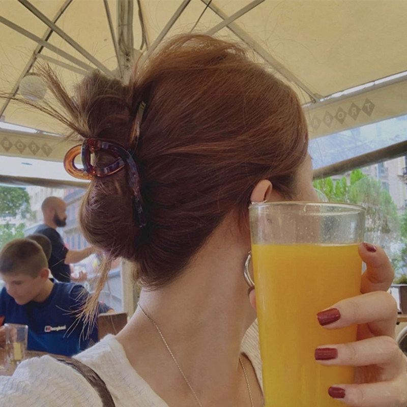 Korean net red temperament grab chuck hair large clip Simple and versatile bath grab clip hair clip ins headdress hair accessories