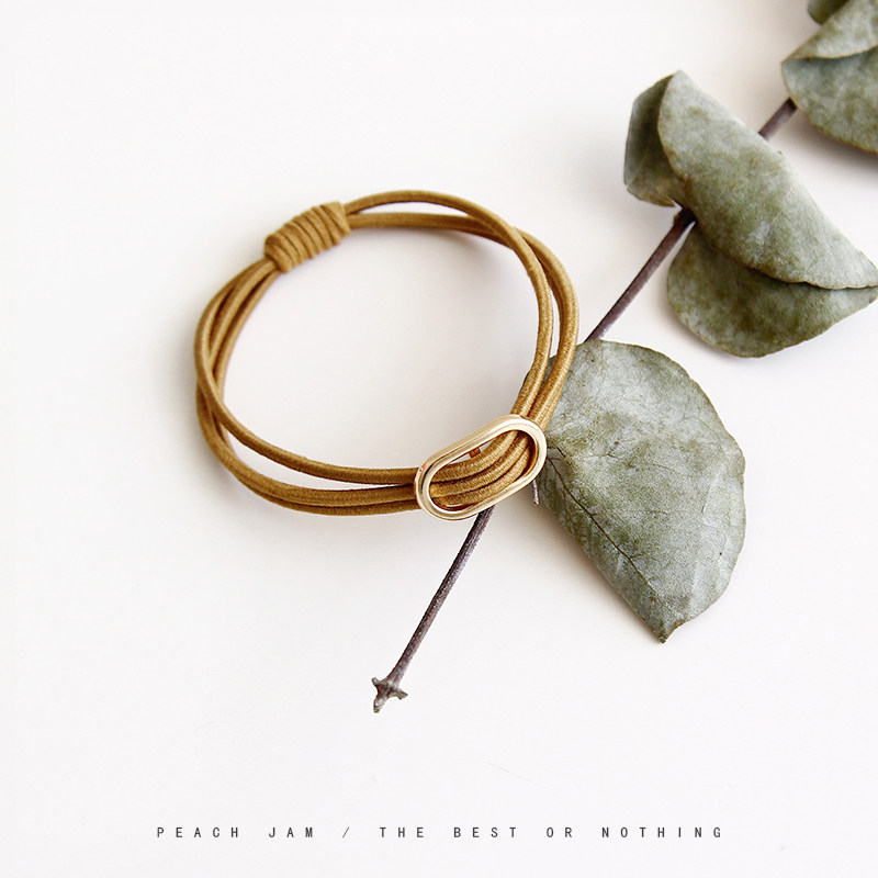 Minimalist adult high elastic with hair rubber band hair ring head decoration Korea small clear new hand workhorse tail hair rope head rope-Taobao