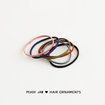 Japan and South Korea basic base Hairband tie hair leather band Korean hair jewelry headwear simple leather sleeve thin hair rope head rope girl