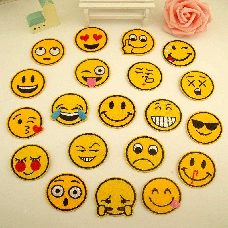 Smiley Ironing Kids Cloth Patches Patches Cloth Appliques Clothes Pants Hats Patches Embroidered Down Jackets Decorative Decals