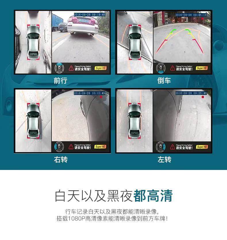 360 Panoramic Intelligent Driving System High-Definition Panoramic Driving Record System