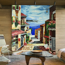 Meritocratic mosaic clippings background wall Mediterranean minimalist-style genguan TV wall tiles Decorative Jigsaw Puzzle Parquet