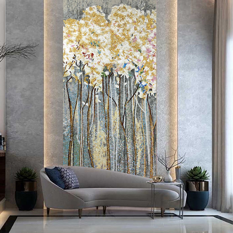 Personalized custom art mosaic cut painting little red book modern light luxury living room entrance background wall painting Nordic mural