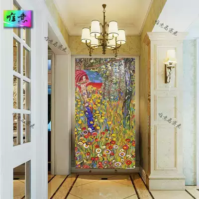 Abstract tile mosaic puzzle background wall fine cut painting flower living room entrance Bedroom aisle TV wall brick